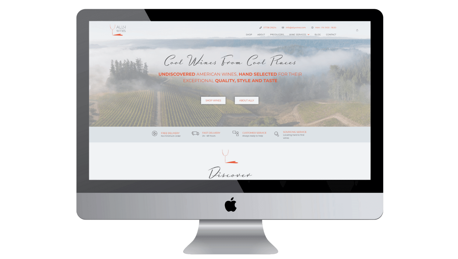artisan wine web design